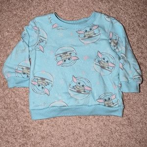 Baby Star Wars Grogu Fleece Pullover Sweatshirt - 18 months - used
